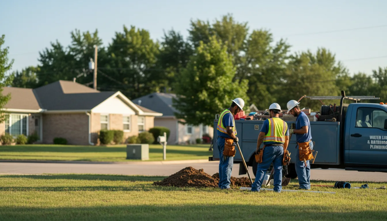 Residential water line and bathroom plumbing service in Hurdland, MO